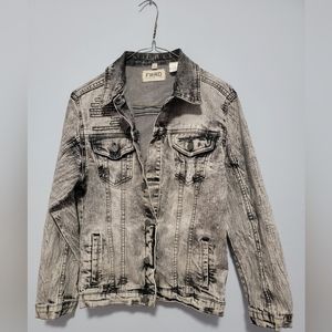 Boys gray distressed denim jacket size XL(18/20) by FWRD Denim